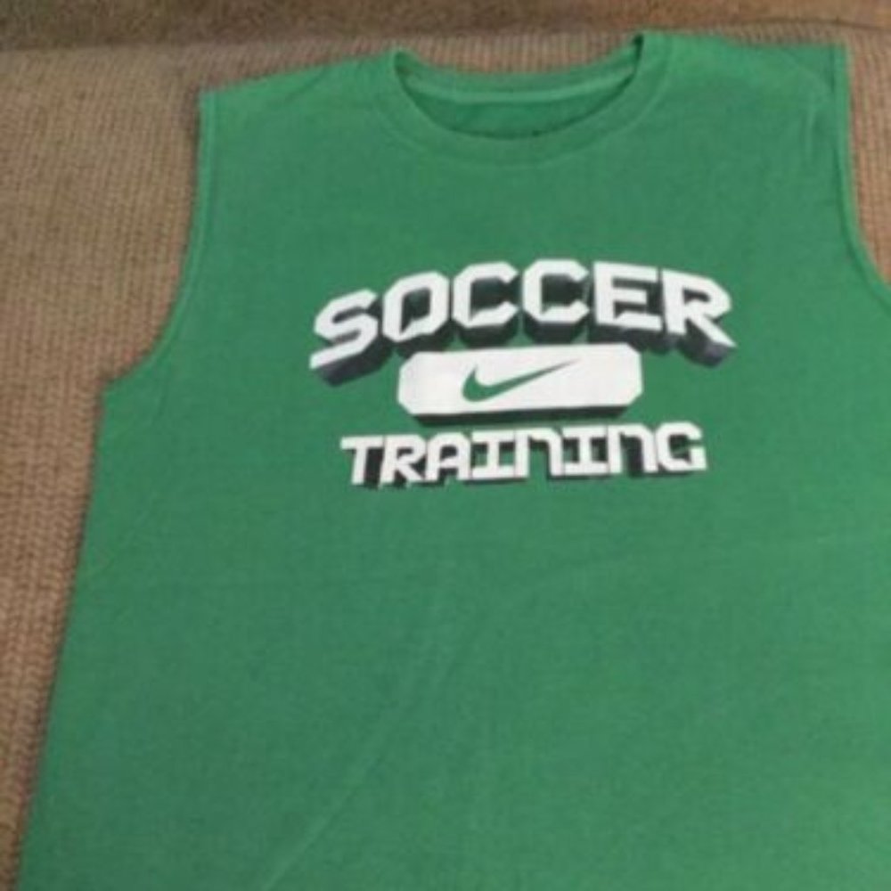 Boys Green Soccer Tank Top